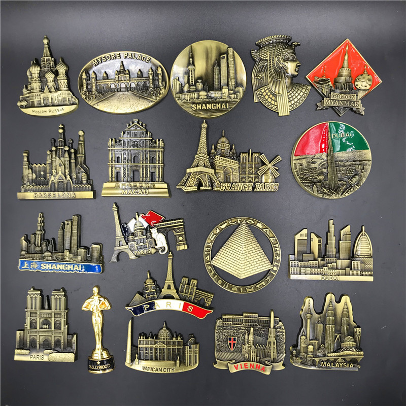Car Accessories Dubai - Francia Parigi Metallo 3D Magnete carino