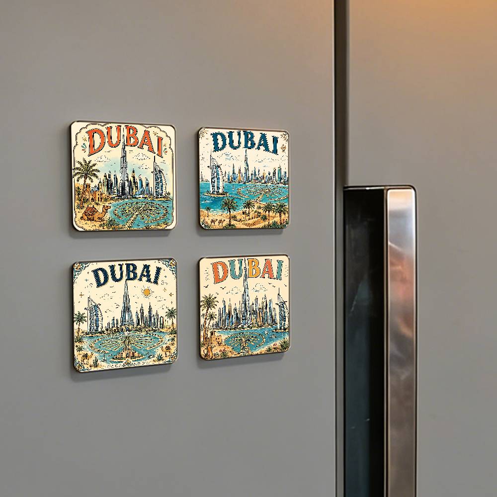Car Accessories Dubai - Magnete per Frigorifero Dubai Art Aesthetics,